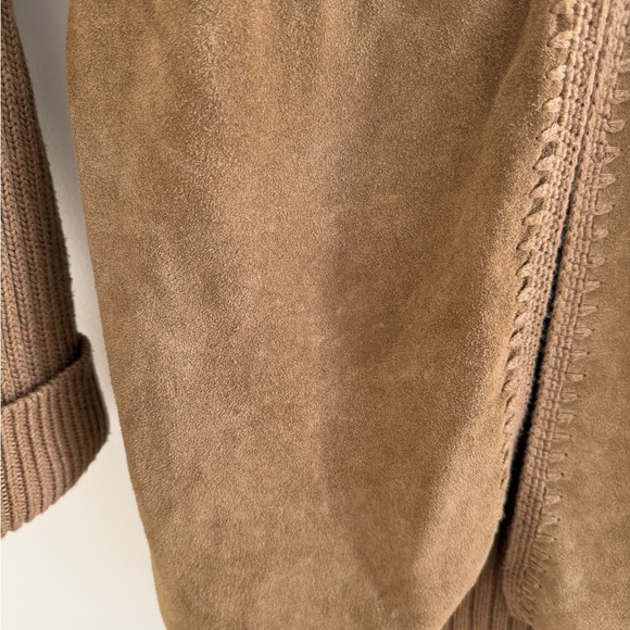 Y2K Banana Republic Suede + Ribbed Knit Jacket - Picture 9 of 9